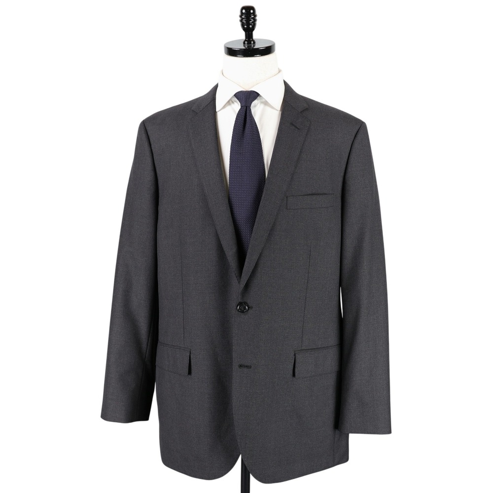 J.Crew Ludlow Suit Jacket 46L Gray Loro Piana Super 120s Italian Wool Blazer‎